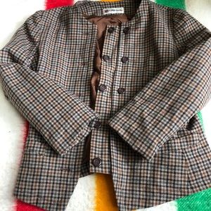 Sz 12 carnival houndstooth cropped blazer